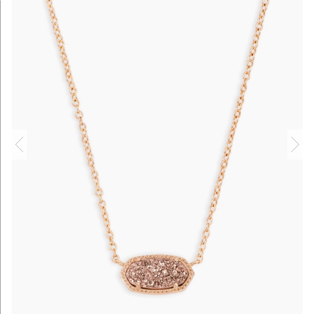 Kendra Scott Eliza Necklace in Rose Gold Druzy